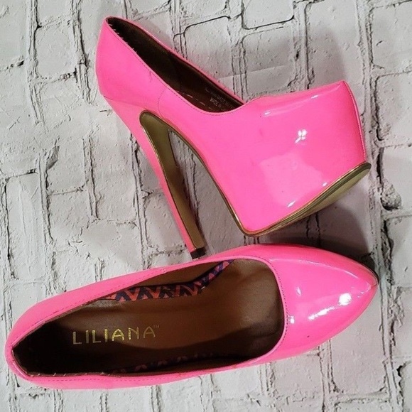 Liliana Shoes - LILIANA Pink Platform Heels Close Toe Pumps Women